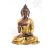 Áldó Buddha réz szobor, alj nélkül, arany és bronz - 16 cm