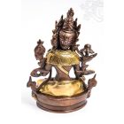 Fehér Tara réz szobor, arany és bronz - 21 cm