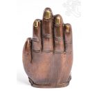 Áldó Buddha kézben réz szobor, arany és bronz