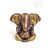 Ganesha réz szobor, arany-bronz - 7 cm