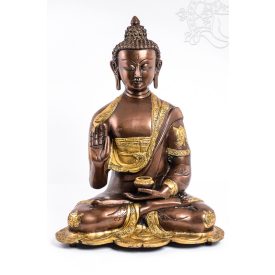 Áldó Buddha réz szobor réz, arany és bronz - 35 cm