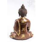 Áldó Buddha réz szobor réz, arany és bronz - 35 cm