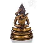 Buddha és Shakti (Samantabhadra) rezin szobor, csont színű -21 cm