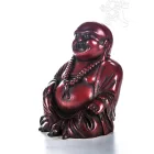 Nevető Buddha rezin szobor, vörös színű - 10 cm