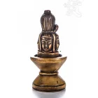 Lingam csont színű rezin szobor - 11 cm