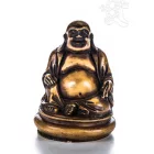 Nevető Buddha rezin szobor, csont  színű - 8 cm