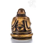 Nevető Buddha rezin szobor, csont  színű - 8 cm