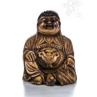 Nevető Buddha rezin szobor, csont színű - 10 cm
