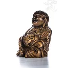 Nevető Buddha rezin szobor, csont színű - 10 cm