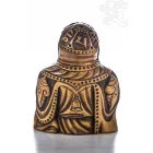 Nevető Buddha rezin szobor, csont színű - 10 cm