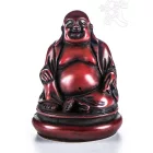 Nevető Buddha rezin szobor, vörös színű - 8 cm