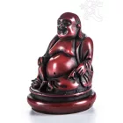 Nevető Buddha rezin szobor, vörös színű - 8 cm