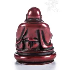 Nevető Buddha rezin szobor, vörös színű - 8 cm