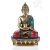 Amitabha Buddha réz szobor, kővel berakott - 14cm