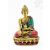Shakyamuni Buddha réz szobor, kővel berakott - 14cm