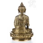 Gyógyító Buddha réz szobor, matt sárga - 20 cm