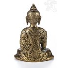 Áldó Buddha réz szobor, matt sárga - 14cm