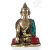 Shakyamuni Buddha réz szobor, kővel berakott - 14cm