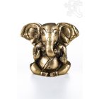 Ganesha réz szobor, matt sárga - 7 cm