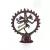 Táncoló Shiva réz szobor, arany-vörös - 9 cm