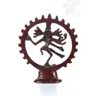 Táncoló Shiva réz szobor, arany-vörös - 9 cm