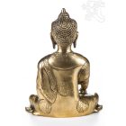 Shakyamuni Buddha réz szobor, matt sárga - 20cm