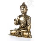 Áldó Buddha réz szobor, matt sárga - 20cm