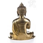 Áldó Buddha réz szobor, matt sárga - 20cm