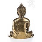 Gyógyító Buddha réz szobor, matt sárga - 20cm