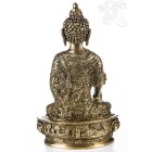 Gyógyító Buddha réz szobor, matt sárga - 26cm