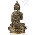 Áldó Buddha réz szobor, matt sárga - 26cm