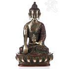 Shakyamuni Buddha réz szobor, arany-vörös - 26cm