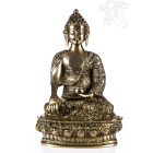 Shakyamuni Buddha réz szobor, matt sárga - 30cm