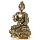 Áldó Buddha réz szobor, matt sárga - 30 cm