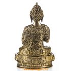 Áldó Buddha réz szobor, matt sárga - 30 cm