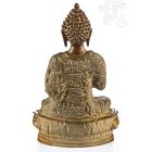 Áldó Buddha réz szobor, nepáli színű - 30cm