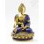 Gyógyító Buddha réz szobor, kővel berakott - 30cm