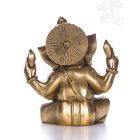 Ganesha réz szobor, matt sárga - 18 cm