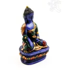 Gyógyító Buddha kézzel festett rezin szobor - 9 cm