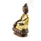 Shakyamuni Buddha réz szobor, arany-bronz - 8cm