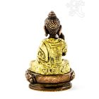 Áldó Buddha réz szobor, arany-bronz - 8cm