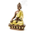 Shakyamuni Buddha réz szobor, arany-bronz - 14cm