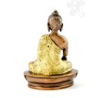 Shakyamuni Buddha réz szobor, arany-bronz - 14cm