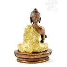 Gyógyító Buddha réz szobor, arany-bronz - 14cm