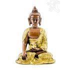 Shakyamuni Buddha réz szobor, arany-bronz - 14cm