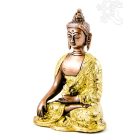 Shakyamuni Buddha réz szobor, arany-bronz - 14cm