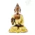 Áldó Buddha réz szobor, arany-bronz - 14cm