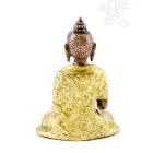 Áldó Buddha réz szobor, arany-bronz - 14cm