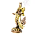Táncoló Tara réz szobor, arany-bronz - 12,5 cm