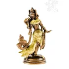 Táncoló Tara réz szobor, arany-bronz - 12,5 cm
